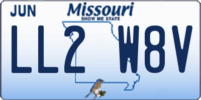 MO license plate LL2W8V