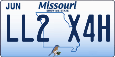 MO license plate LL2X4H