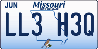 MO license plate LL3H3Q