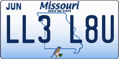 MO license plate LL3L8U