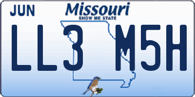 MO license plate LL3M5H