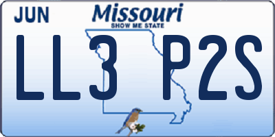 MO license plate LL3P2S