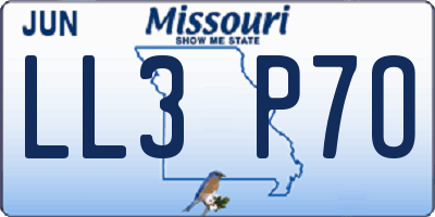 MO license plate LL3P7O