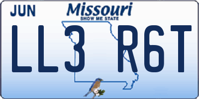 MO license plate LL3R6T
