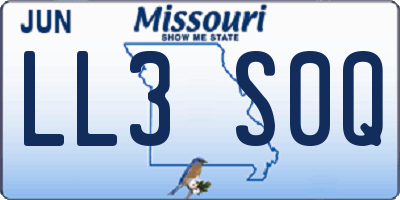 MO license plate LL3S0Q