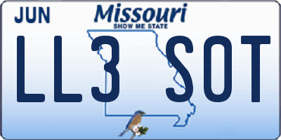 MO license plate LL3S0T