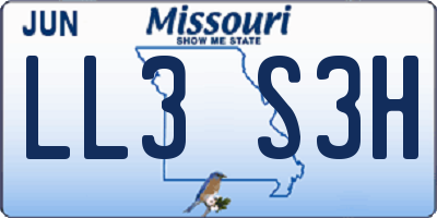 MO license plate LL3S3H