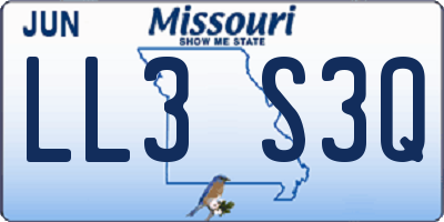 MO license plate LL3S3Q