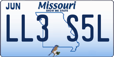MO license plate LL3S5L