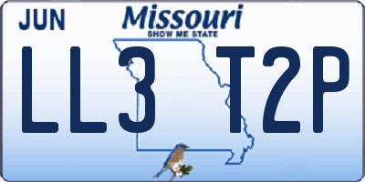 MO license plate LL3T2P