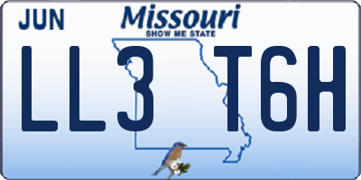 MO license plate LL3T6H