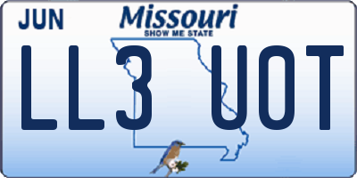MO license plate LL3U0T