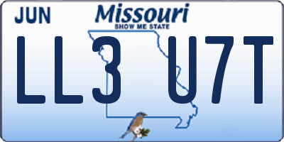 MO license plate LL3U7T