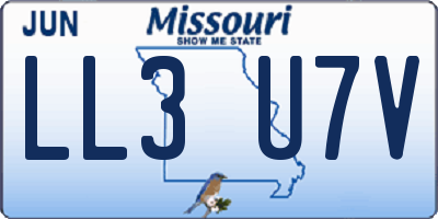MO license plate LL3U7V