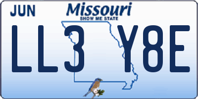 MO license plate LL3Y8E