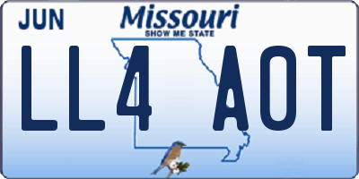 MO license plate LL4A0T