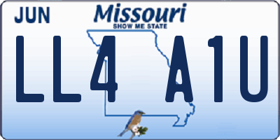 MO license plate LL4A1U
