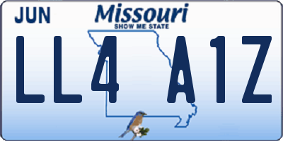 MO license plate LL4A1Z