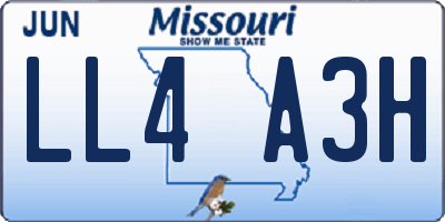 MO license plate LL4A3H