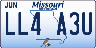 MO license plate LL4A3U