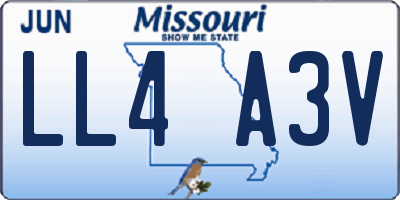 MO license plate LL4A3V