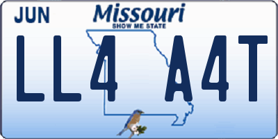 MO license plate LL4A4T