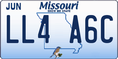 MO license plate LL4A6C
