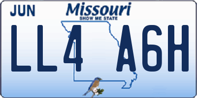 MO license plate LL4A6H