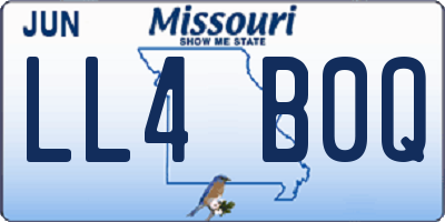 MO license plate LL4B0Q