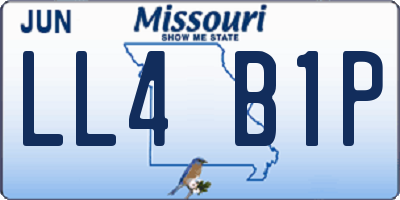 MO license plate LL4B1P