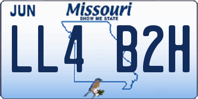 MO license plate LL4B2H