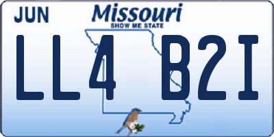 MO license plate LL4B2I