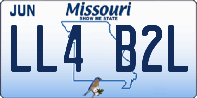 MO license plate LL4B2L