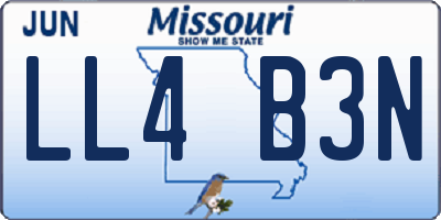 MO license plate LL4B3N