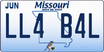 MO license plate LL4B4L