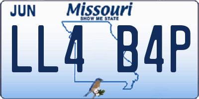MO license plate LL4B4P