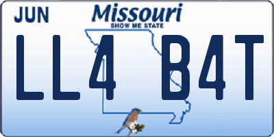 MO license plate LL4B4T