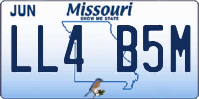 MO license plate LL4B5M