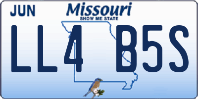 MO license plate LL4B5S