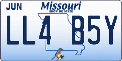 MO license plate LL4B5Y