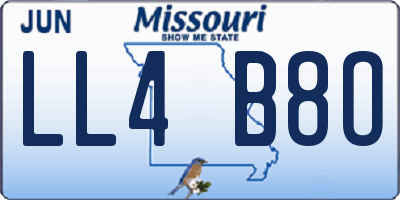 MO license plate LL4B8O