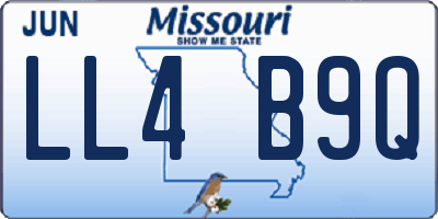 MO license plate LL4B9Q
