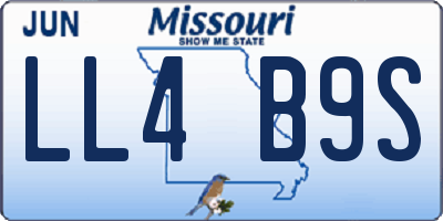 MO license plate LL4B9S
