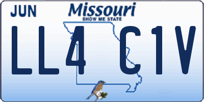 MO license plate LL4C1V