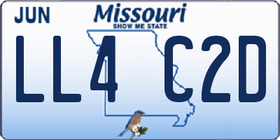 MO license plate LL4C2D