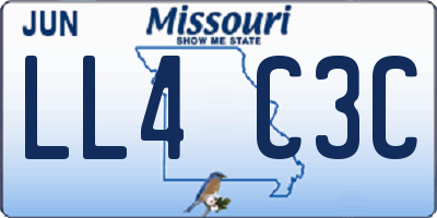 MO license plate LL4C3C