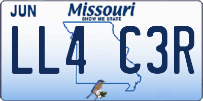 MO license plate LL4C3R
