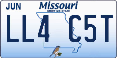 MO license plate LL4C5T