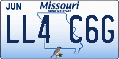 MO license plate LL4C6G