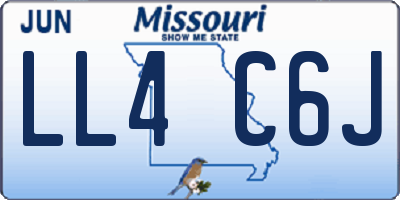 MO license plate LL4C6J